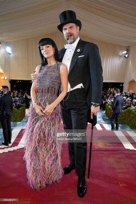 Lily Allen and David Harbour attend The 2022 Met Gala .